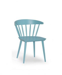 Berry wide dinning chair in bllue