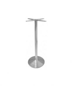Step round high with stainless steel table base