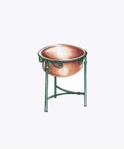 Copper bath tub low stool