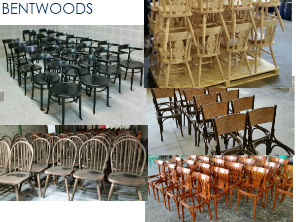 Italian made bentwood seating