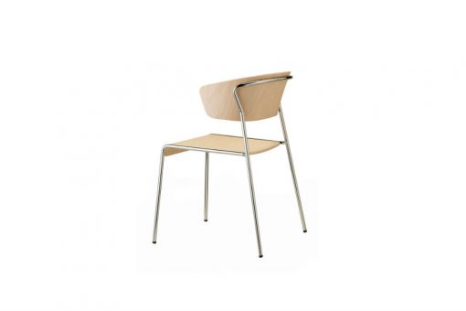 Lisa wood chair with armrests