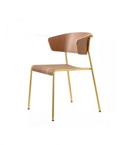 Lisa wood chair with armrests