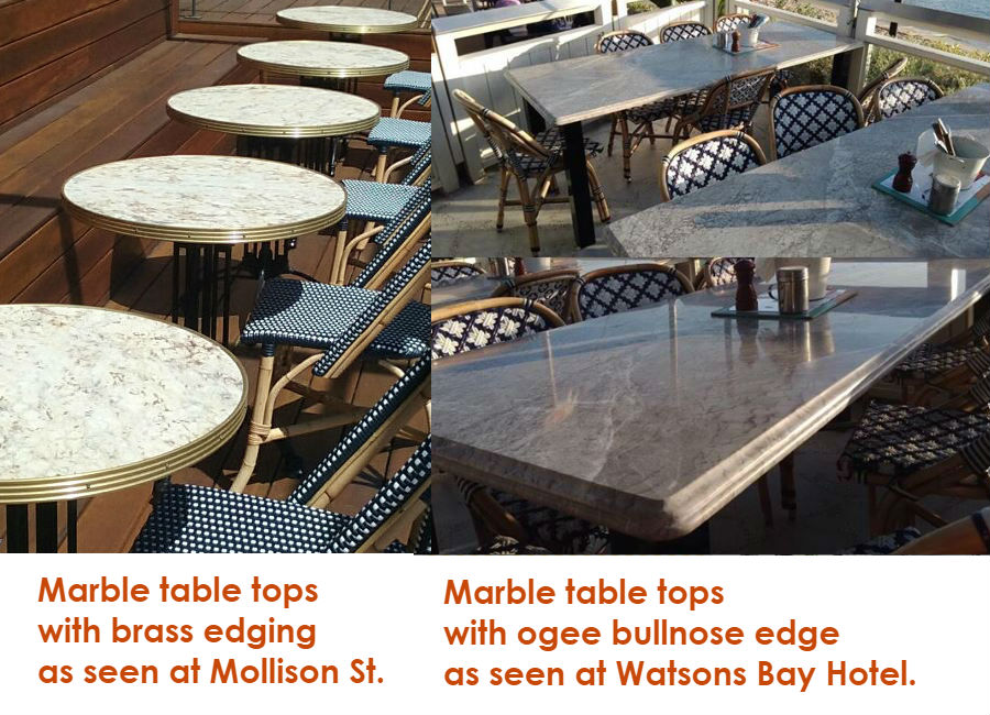 Stone table tops